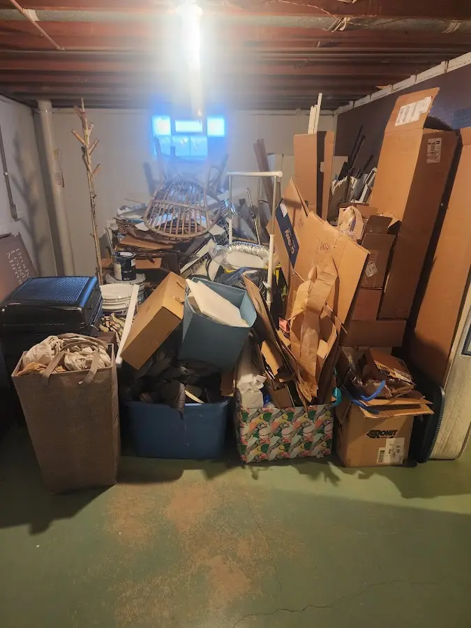 Roll-off dumpster container at job site for 4 Yard Dumpster Rental in Orwigsburg